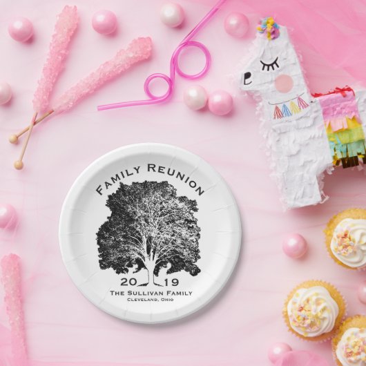 ツリーファミリ懇親会収集パーティー パーソナライズされた ペーパープレート (パーティー)