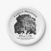 ツリーファミリ懇親会収集パーティー パーソナライズされた ペーパープレート (正面)