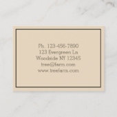 ツリーファームエバーグリーンバーン 名刺 (裏面)