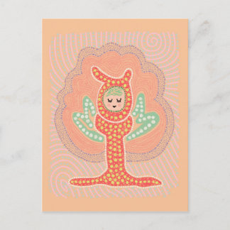 ツリーフェアリードリームランド絵画ドット ポストカード