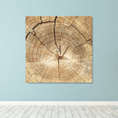 ツリーフェイクリングや輪の背景 キャンバスプリント (インサイチュ (ウッドフロア))