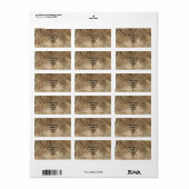 ツリーフェイクリングや輪の背景 ラベル (フルシート)