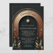 ツリーフォレスト ラスティックバーンファーム アーチ リハーサルディナー 招待状 (正面/裏面)