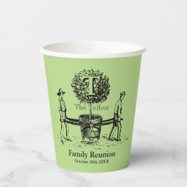 ツリーフパーソナライズされたァミリ懇親会紙カップ2 紙コップ