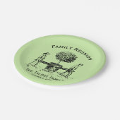 ツリーフパーソナライズされたァミリ懇親会紙プレート ペーパープレート (アングル)