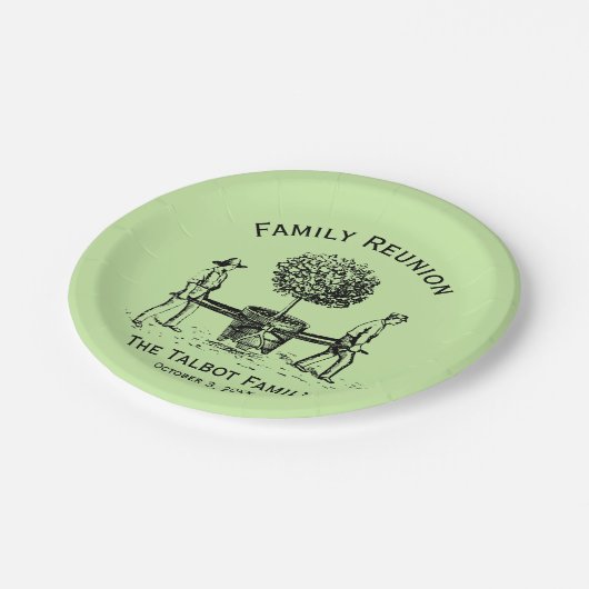 ツリーフパーソナライズされたァミリ懇親会紙プレート ペーパープレート