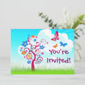 ツリーフラワーバタフライ 招待状 (スタンド正面)