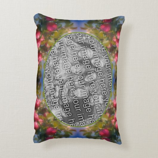 ツリーフレーム上の赤りんご写真を追加 アクセントクッション (裏面(縦))