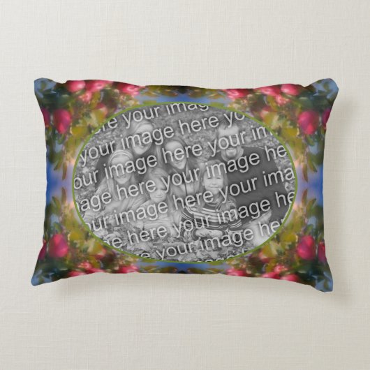 ツリーフレーム上の赤りんご写真を追加 アクセントクッション (裏面)