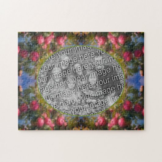 ツリーフレーム上の赤りんご写真を追加 ジグソーパズル (横)