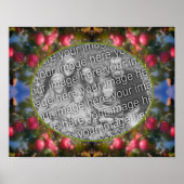 ツリーフレーム上の赤りんご写真を追加 ポスター (正面)