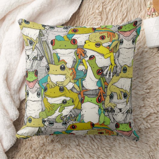 ツリーフロッグのカラー クッション (ブランケット)