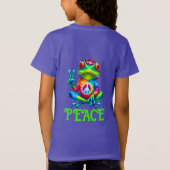 ツリーフロッグピースサイン絞り染め Tシャツ (裏面)