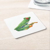 ツリーフロッグ スクエアペーパーコースター (アングル)