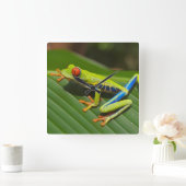 ツリーフロッグ スクエア壁時計 (ホーム)