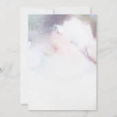 ツリーブライダルシャワー |水彩結婚のドレス 招待状 (裏面)