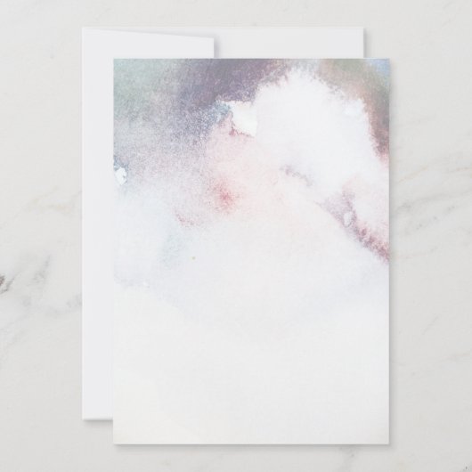 ツリーブライダルシャワー |水彩結婚のドレス 招待状 (裏面)