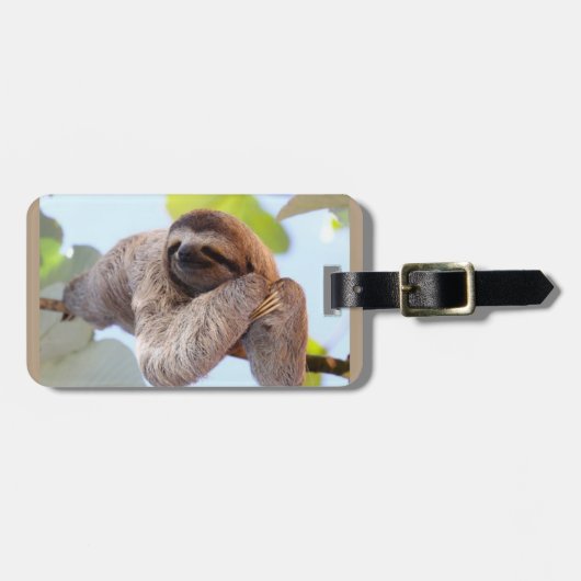 ツリーブランチで休む怠惰 ラゲッジタグ (正面横)