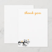 ツリーブランチのシンプルな鳥は感謝していしています サンキューカード (正面/裏面)