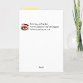 ツリーブランチのバースデー・カードのかわいい猿 カード (裏面)