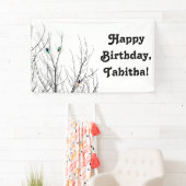 ツリーブランチの芸術的で明るい鳥 横断幕 (インサイチュ)