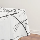 ツリーブランチの芸術的で明るく赤い鳥 テーブルクロス (インサイチュ)