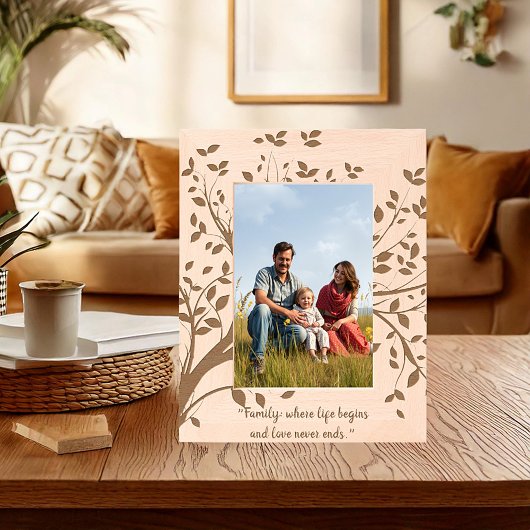 ツリーブランチカスタム レーザー彫刻フレーム