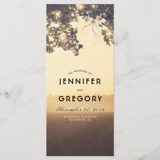 ツリーブランチサマー夕べ結婚式 プログラム (正面)