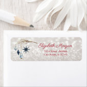 ツリーブランチ装飾華やかな《写真》ぼけ味 ラベル (インサイチュ)