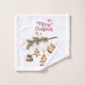 ツリーブランチ,オーナメント,スタークリスマス バスタオルセット (ウォッシュタオル)