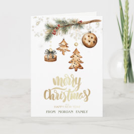 ツリーブランチ、オーナメント、星 シーズンカード