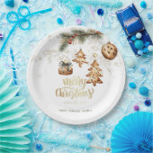 ツリーブランチ、オーナメント、星 ペーパープレート (パーティー)