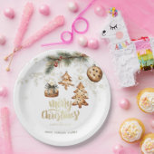 ツリーブランチ、オーナメント、星 ペーパープレート (パーティー)