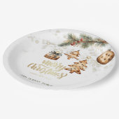 ツリーブランチ、オーナメント、星 ペーパープレート (アングル)