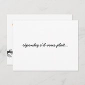 ツリーブランチRSVPのシンプルな鳥 出欠カード (正面/裏面)