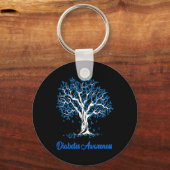 ツリーブルーリボン糖尿病認識度 キーホルダー (正面)