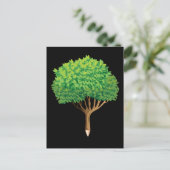 ツリーペンシル感動的自然愛好家 ポストカード (スタンド正面)