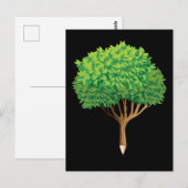 ツリーペンシル感動的自然愛好家 ポストカード (正面/裏面)