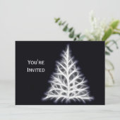 ツリーホワイトクリスマスのグラフィッククリスマス 招待状 (スタンド正面)