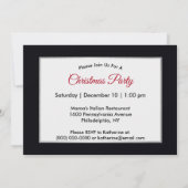 ツリーホワイトクリスマスのグラフィッククリスマス 招待状 (裏面)