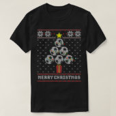 ツリーボールメリークリスマス醜いセーター Tシャツ (デザイン正面)