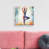 ツリーポーズキャンバスアート キャンバスプリント (インサイチュ (リビング))