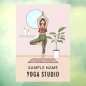 ツリーポーズストレッチ フィットネス 女性 オーダーメイド ヨガスタジオ ウィンドウサイン (シート3)