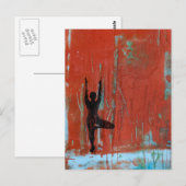 ツリーポーズヨガガガールポストカード ポストカード (正面/裏面)