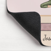 ツリーポーズヨガヴィクシャサナウィメンズ名前をカスタムする マウスパッド (コーナー)