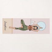 ツリーポーズヨガヴィクシャサナウィメンズ名前をカスタムする ヨガマット (正面(横))