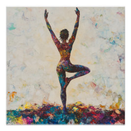 ツリーポーズ光沢ポスター ポスター