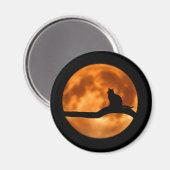 ツリーマグネットの黒猫のシルエット マグネット (正面/裏面)