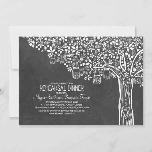 ツリーメイソンジャールライツシャルボードリハーサルディナー 招待状 (正面)