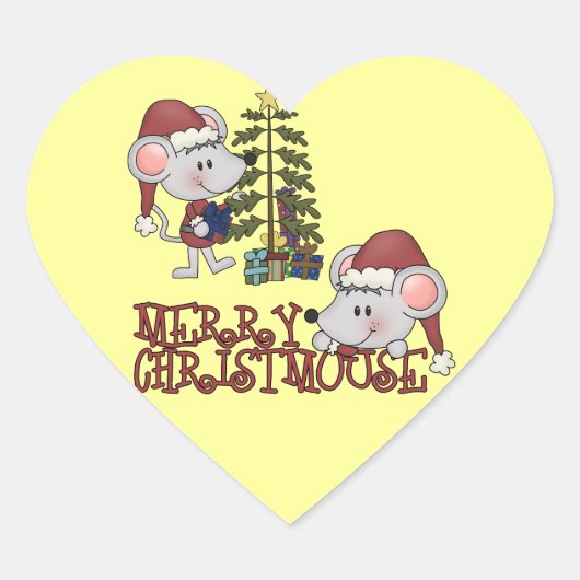 ツリーメリー付きクライストマウス ハートシール (正面)